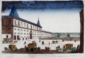 Vista da casa do Duque de Aveiro em Lisboa, Portugal. Gravura do século XVIII. de Unknown artist