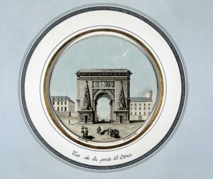 Vista da porta de St. Denis - gravura de Unknown artist