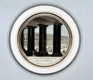 Vista do interior do Palácio Real - gravura de Unknown artist