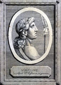 Virgílio (70 - 19 AC), poeta latino. Gravura do século XVIII. de Unknown artist