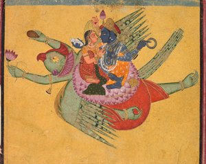 Vishnu e Lakshmi em Garuda de Unknown artist