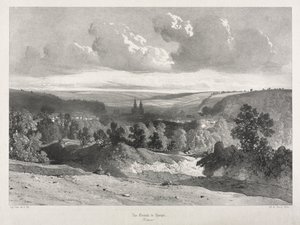 Viagens pitorescas e românticas na França antiga. Bretanha: Vista geral de Quimper de Unknown artist