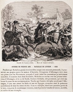 Guerra de 30 anos: Batalha de Lutzen (1632) e a morte de Gustave Adolphe. - em "L