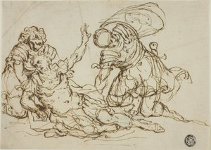 Guerreiro Ferido e Dois Companheiros de Unknown artist