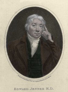 retrato de Edward Jenner (1749-1823), médico inglês, descobridor da imunidade contra a varíola. de Unknown artist