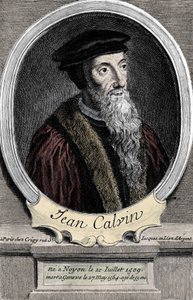 retrato de Jean Calvin (1509-1564), reformador religioso e escritor francês. de Unknown artist