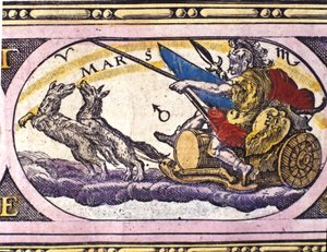 representação do Deus Marte do século XVII (gravura) de Unknown artist