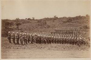 91ª Highlanders retornando de Zululand 1879 (foto a p/b) de Unknown photographer