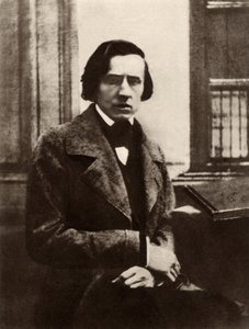 Frederic Chopin (1810-1849) Compositor e pianista polaco (fotografia a preto e branco) de Unknown photographer