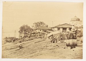 Ghat no Forte de Allahabad, Índia, c.1858-61 (foto) de Unknown photographer