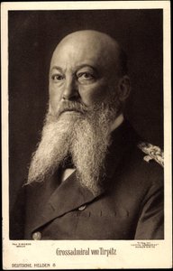 Grande Almirante Alfred von Tirpitz, Retrato, Liersch de Unknown photographer