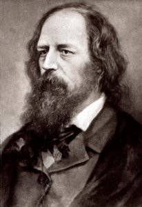 Retrato a meio corpo do famoso poeta inglês Alfred Tennyson de Unknown photographer