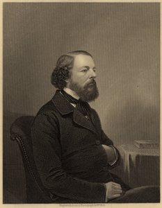 James Sheridan Muspratt (1821-1871), fundador do Liverpool College of Chemistry (1848) e autor de "Chemistry" (1860), c.1860 (gravura) (Londres c1860). Gravura. " de Unknown photographer