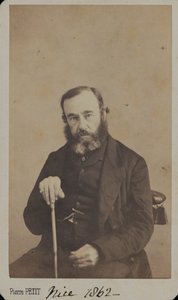 Tenente-General Sir James Outram em roupas civis, Nice, 1862 de Unknown