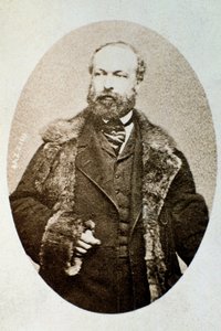 Retrato de Antonio Bazzini, compositor e violinista italiano (foto a p/b) de Unknown photographer