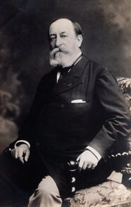 Retrato de Camille Saint Saens (foto a p/b) de Unknown photographer