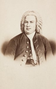 Retrato de Johann Sebastian Bach, a partir de uma imagem anterior de Unknown photographer