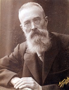 Retrato de Nicholas (Nikolai) Rimski Korsakov (Rimski-Korsakov) (1844-1908)), compositor russo. Fotografia do século XIX. de Unknown photographer