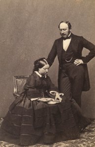 Retrato da Rainha Vitória de Inglaterra e do príncipe consorte Alberto de Saxónia-Coburgo-Gotha de Unknown photographer