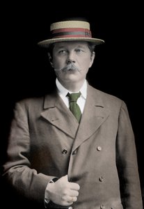 Retrato de Sir Arthur Conan Doyle (1859-1930), escritor inglês, criador do personagem de "Sherlock Holmes". de Unknown photographer