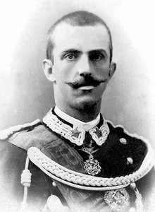Retrato de Victor Emmanuel III da Itália (Victor-Emmanuel) (Vittorio Emanuele) (1869-1947), Rei da Itália de 1900 até à sua abdicação em 1946. de Unknown photographer