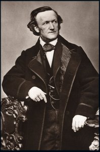Retrato do compositor Richard Wagner (1813-1883) - Retrato de Richard Wagner (1813-1883), compositor alemão. de Unknown photographer