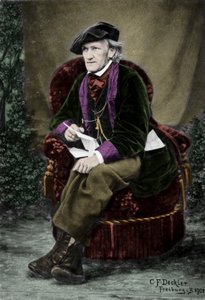 Retrato do compositor Richard Wagner (1813-1883) na Villa Tribschen em Lucerne, Suíça.