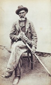 Retrato do montanhista italiano Jean-Antoine Carrel (Valtournenche de Unknown photographer