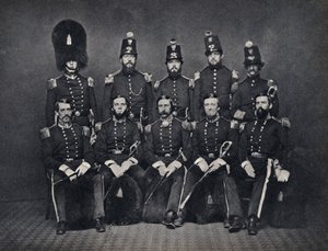 Retrato dos Oficiais da Guarda Nacional Belga de Unknown photographer