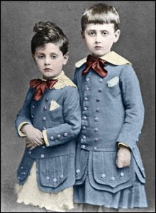 Robert e Marcel Proust crianças em 1877. de Unknown photographer