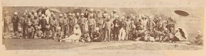 Os voluntários do East Indian Railway Rifle no seu campo de exercícios de Unknown photographer