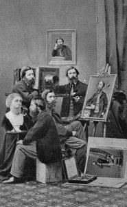 O artista escultor, pintor e fotógrafo. Fotografia, final do século XIX, Paris. Coll. Selva. de Unknown photographer