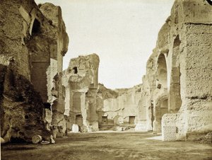 As ruínas dos banhos térmicos de Caracalla em Roma de Unknown photographer
