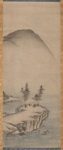 Paisagens (um de um par) de Unkoku Toyo