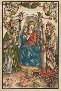 A Madonna com São Ulrico e Santa Afra [reto], c. 1511.