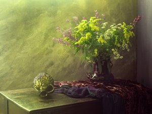 Natureza morta floral de outono
