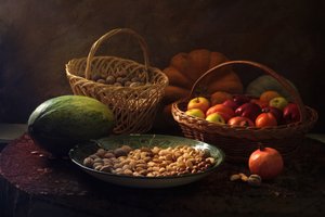 Natureza morta com frutos de outono