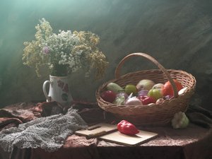 Natureza morta «Colheita Acolhedora» de UstinaGreen