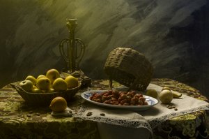 Natureza morta sombria com frutas de UstinaGreen