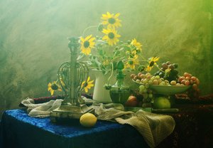 Natureza morta elegante com girassóis de UstinaGreen