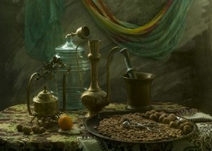 Mesa com natureza morta vintage de UstinaGreen
