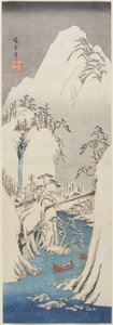(Kiso Gorge in Snow), c. 1840-1842
