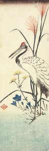 (Pampas Grass, Patrinia, Bellflower chinês e um guindaste), 1830-1858