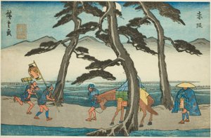 Akasaka, da série s ``fifty-three S tachi sound s f te urban degree (montanha principal de grau urbano)”, de Utagawa Hiroshige