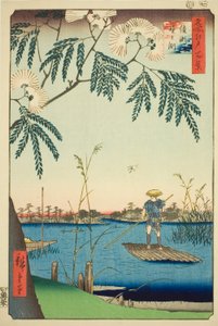Reverendo Ayase Plan d Kanegafuchi (Ayase River Kanegafuchi), da série s `` Ridge for ridges d fa net s Views of Edo (One Famous Views of Edo)