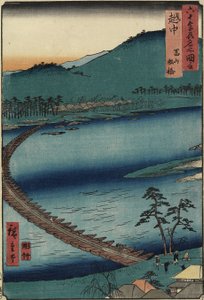 Ponte de barco em Toyama, província de Etchu, setembro de 1853