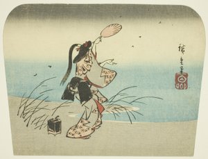 Pegando vaga-lumes de Utagawa Hiroshige