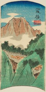 Chikugo, seção da folha no. 17 da série "Fotos Recortadas das Províncias (Kunizukushi harimaze zue)" de Utagawa Hiroshige