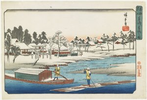 Tempo claro após a neve em Masaki, 1832-1839