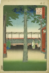 Dawn at Kanda Myohito Shline (sistema Kanda Myohito Akebono), da série `` Ridge dre d fa net s views f Edo (One Hundred Famous Views of Edo)